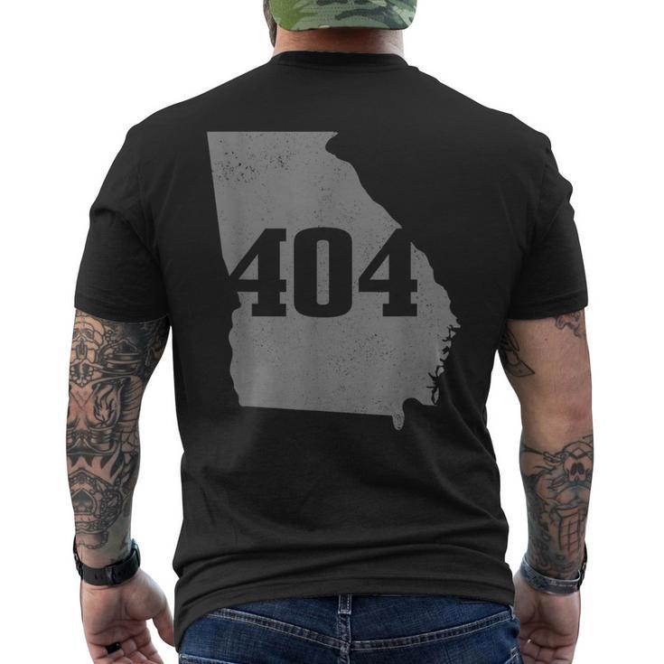 Atlanta 404 Area Code Atl Georgia Map State Pride Vintage Men's T-shirt Back Print