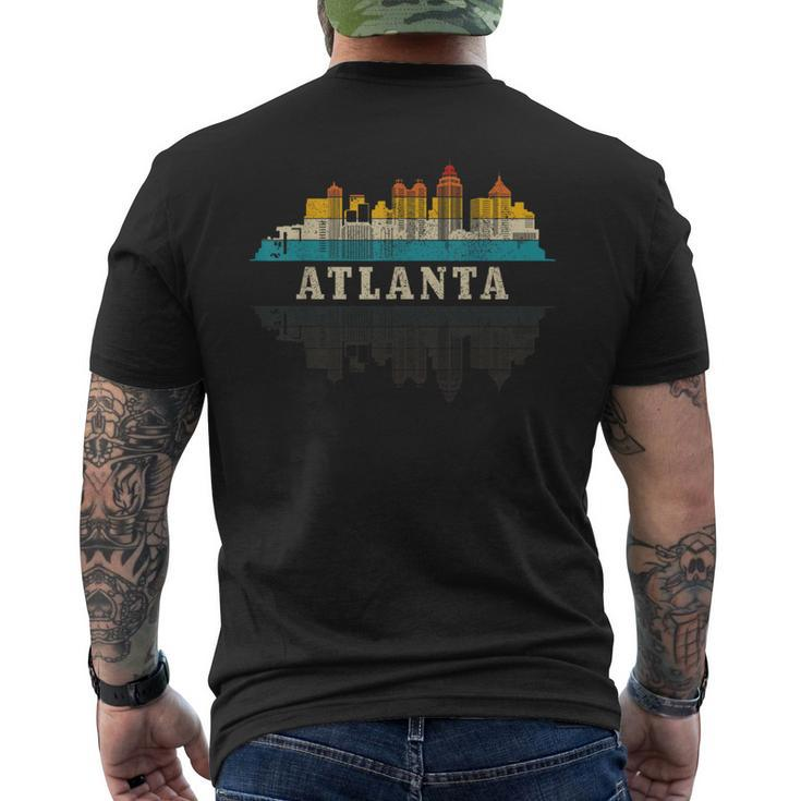 Atlanta Skyline Georgia Atl Vintage Pride Retro Men's T-shirt Back Print