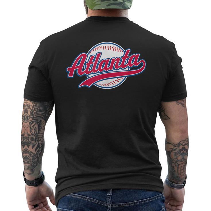 Atlanta Vintage Baseball Throwback Retro Men's T-shirt Back Print