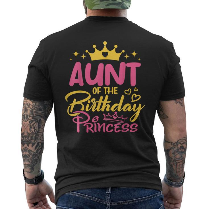 Aunt Of The Birthday Princess Girls Party Family Matching Men's T-shirt Back Print