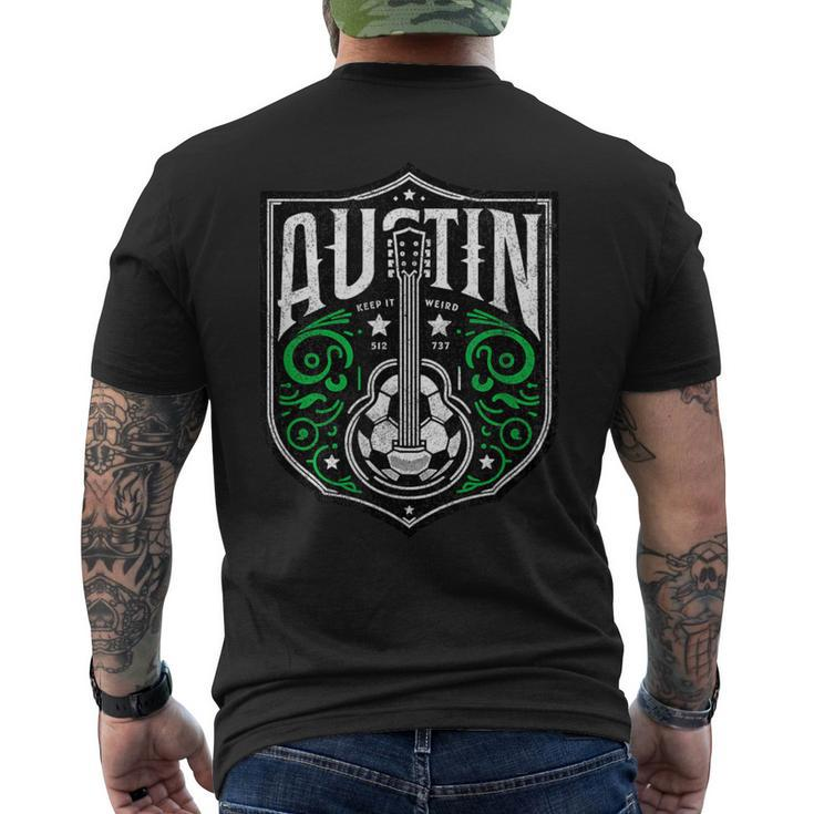 Austin 512 737 Area Code Distressed Vintage Retro er Men's T-shirt Back Print