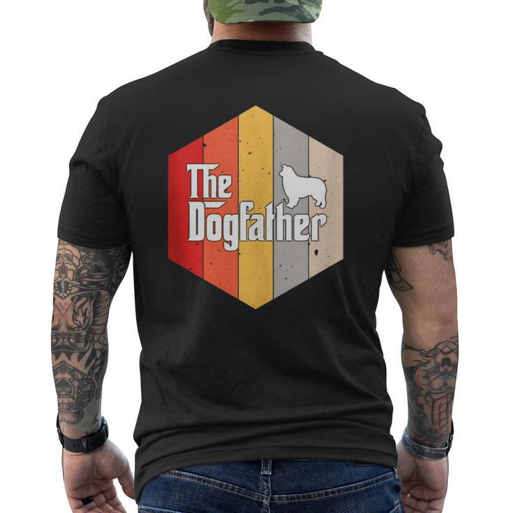 Australian Shepherd Retro Vintage Dog Father Mens Back Print T-shirt