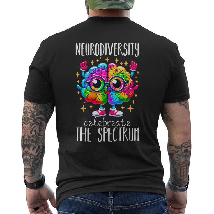 Autism Awareness Neurodiversity Brain Men's T-shirt Back Print