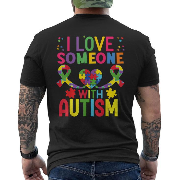 Autism I Love Someone With Autism Men's T-shirt Back Print