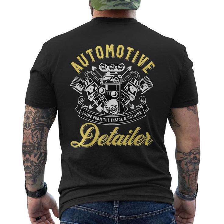 Auto Detailer Shine Inside And Outside Car Detailing Men's T-shirt Back Print