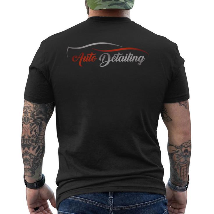 Auto Detailing Red And Black Men's T-shirt Back Print