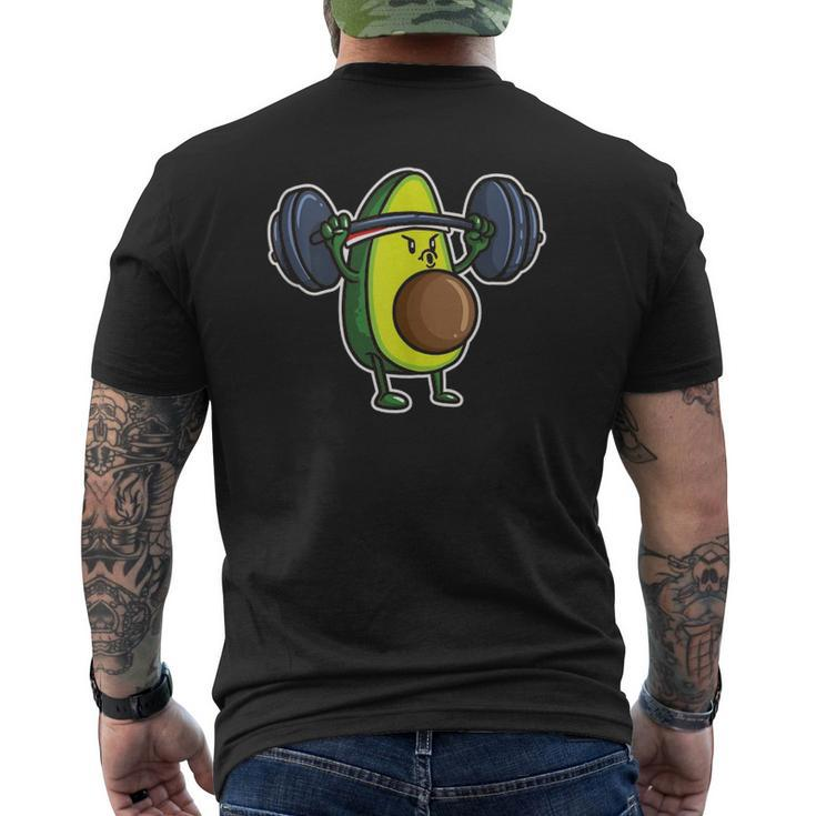 Avocado Powerlifting Weightlifting Gym Food Lover Vegan Tank Top Mens Back Print T-shirt