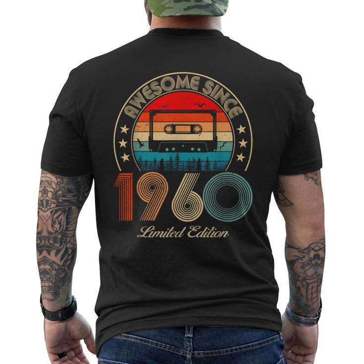 Awesome Since 1960 Classic Birthday 1960 Cassette Vintage Men's T-shirt Back Print