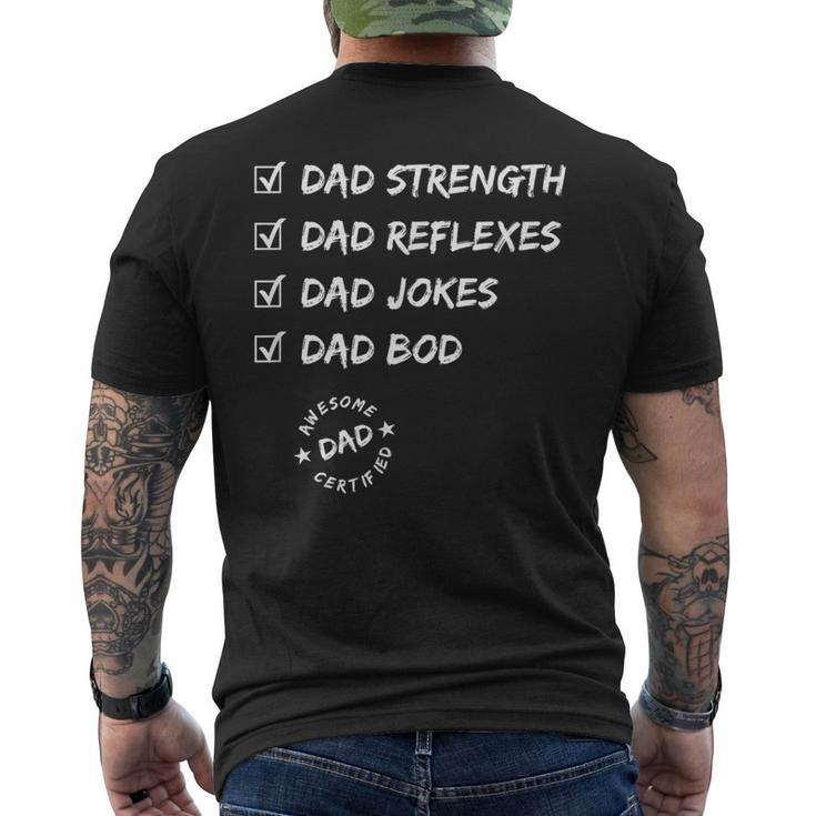 Awesome Dad Dad Bod Dad Jokes Strength Men's T-shirt Back Print