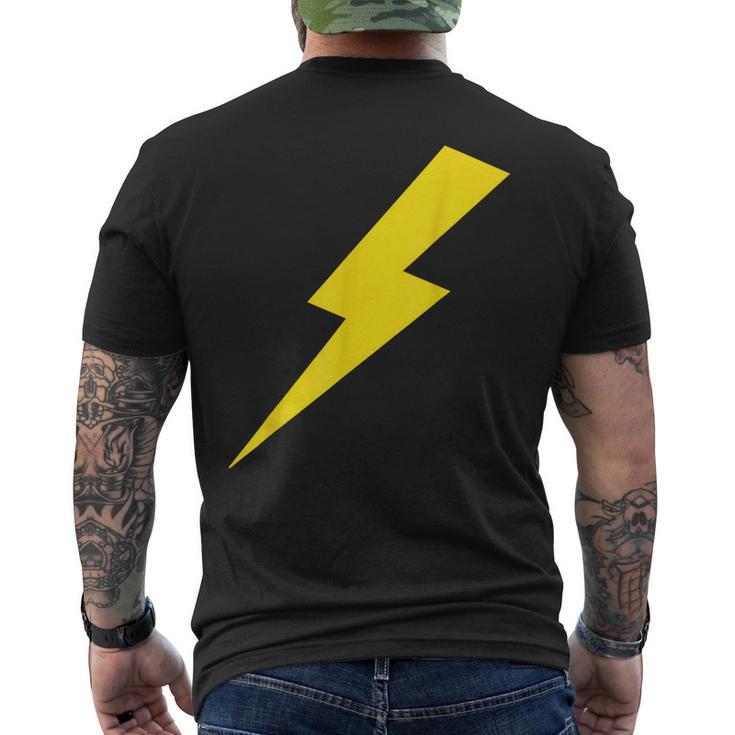 Awesome Lightning Bolt Yellow Print Men's T-shirt Back Print