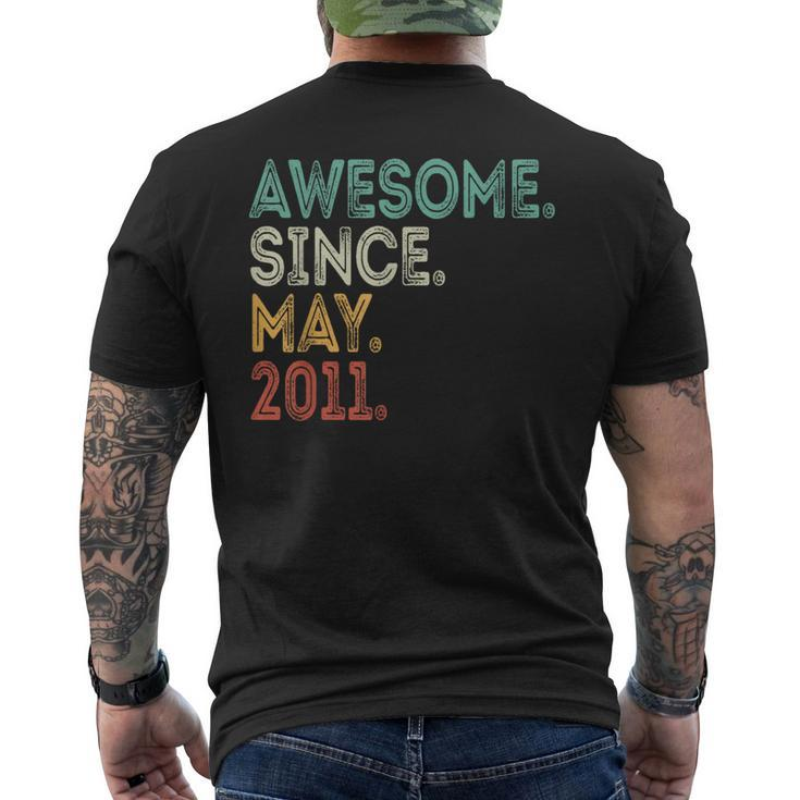 Awesome Since May 2011 13Th Birthday Boy 13 Years Old Men's T-shirt Back Print