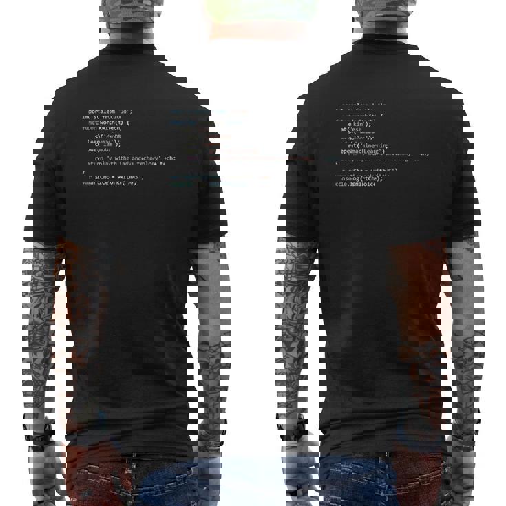 Aws Eat Sleep Code Repeat Reinforce Cloud Code Block Mens Back Print T-shirt