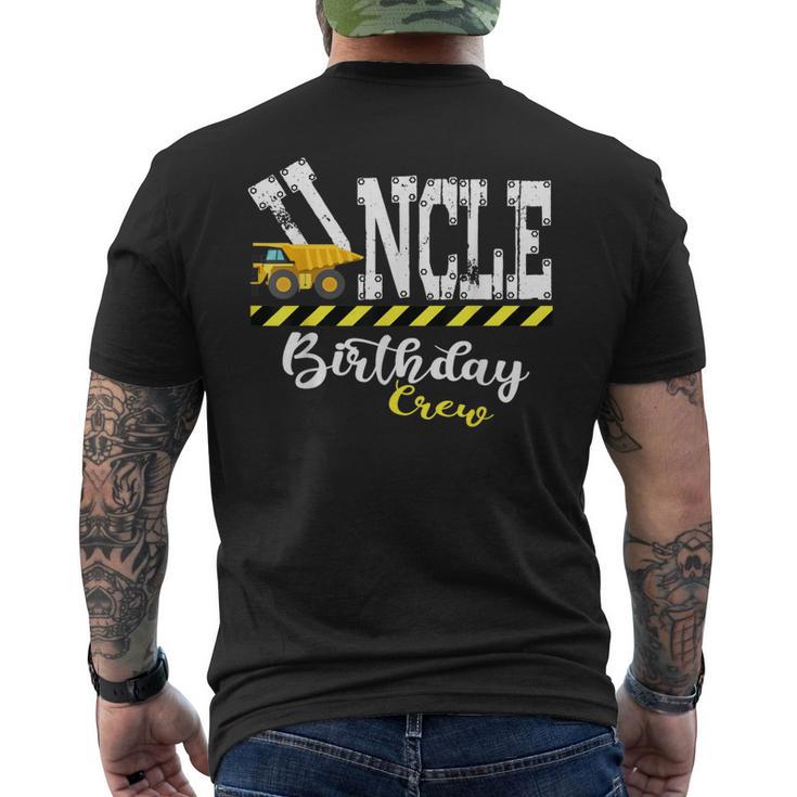 B-Day Party Uncle Birthday Crew Construction Birthday Party Men's T-shirt Back Print