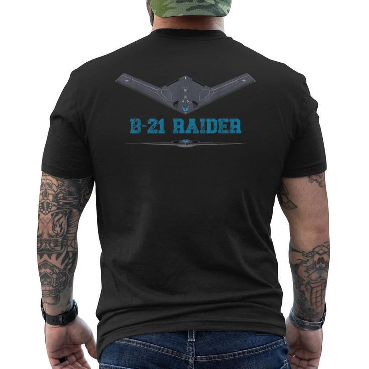 B21 Raider Stealth Bomber Aircraft Usa Airplane Aviation Men's T-shirt Back Print