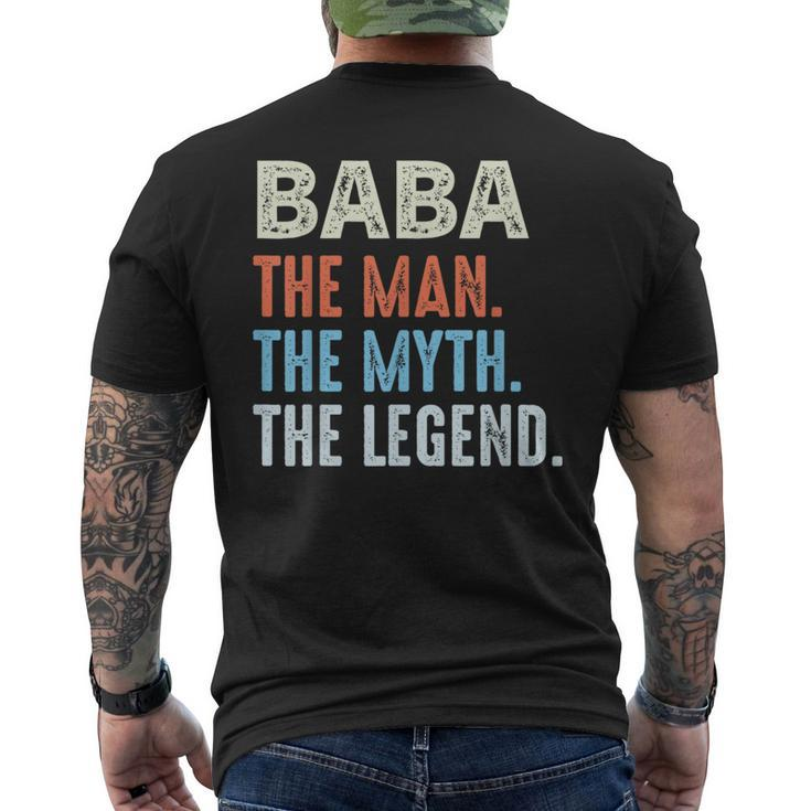 Baba Man The Myth The Legend Vintage Father's Day Men's T-shirt Back Print
