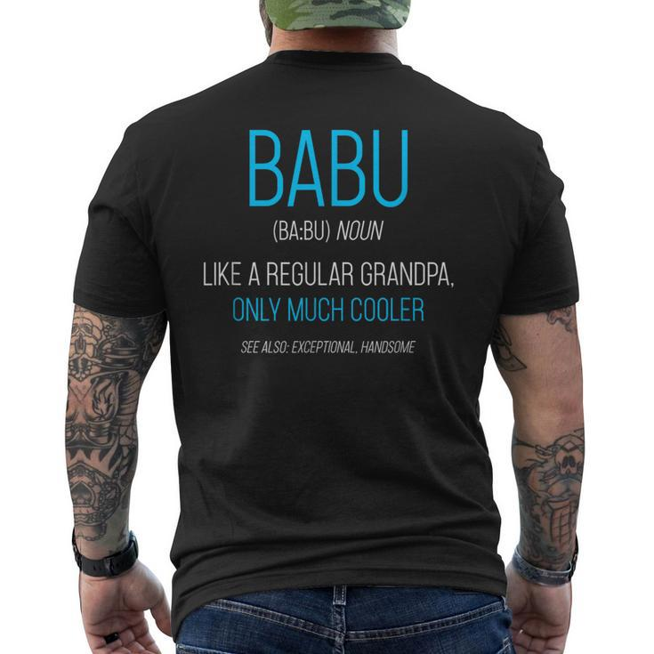 Babu Like A Regular Grandpa Definition Cooler Men's T-shirt Back Print