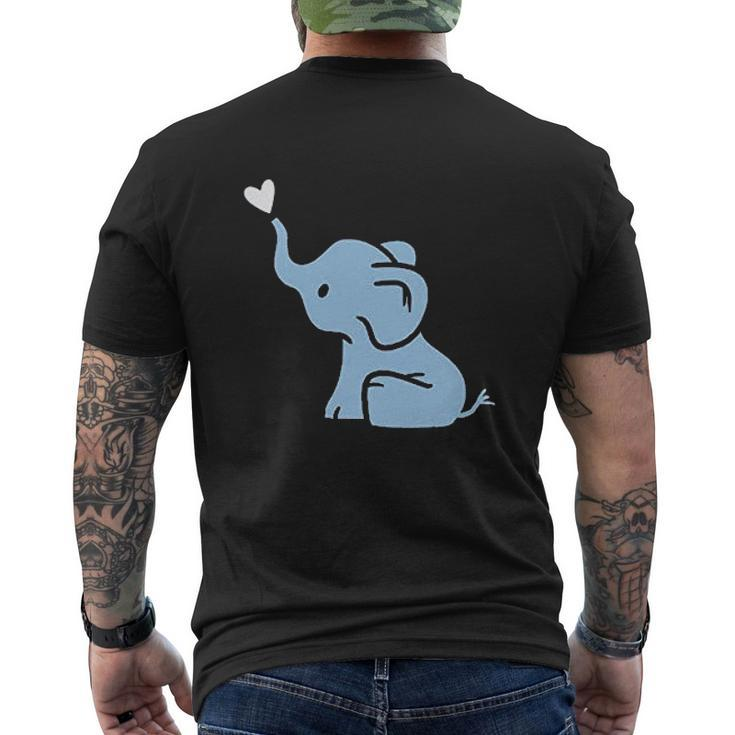 Baby Elephant Mens Back Print T-shirt