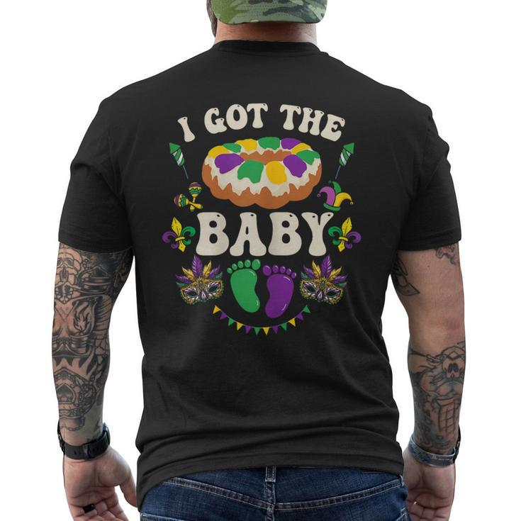 I Got The Baby Pregnancy Announcement Mardi Gras Men's T-shirt Back Print