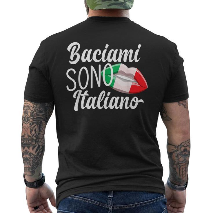 Baciami Sono Italiano Kiss Me Im Italian Italia Italy Men's T-shirt Back Print