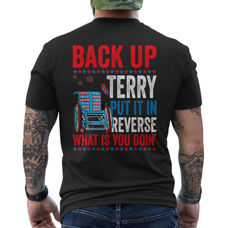 Back Up Terry Put It In Reverse Firework 4Th Of July 1708 Men's T-shirt Back Print
