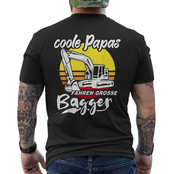 Bagger Papa Baggerfahrer T-Shirt mit Rückendruck