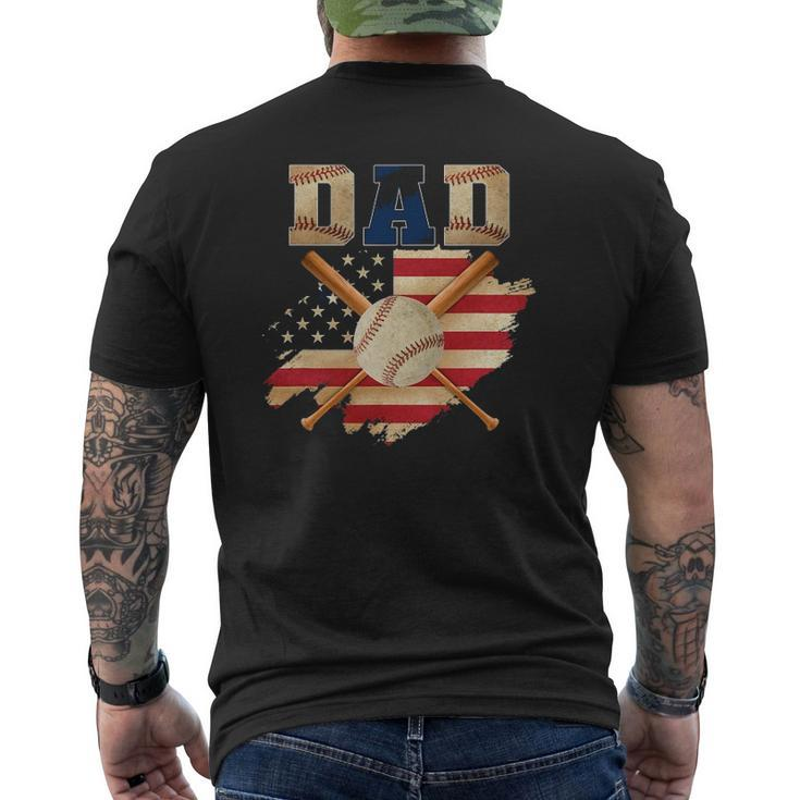 Ball Dad Softball Baseball For Daddy Father's Day Mens Back Print T-shirt