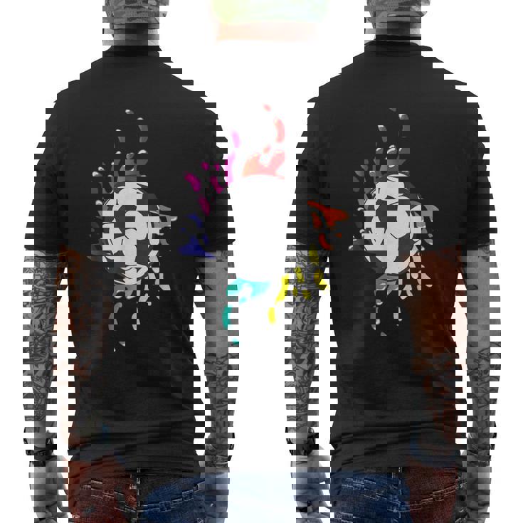 Balón Fútbol Con Salpicaduras Coloridas Salpicaduras Balón