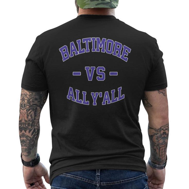 Baltimore Vs All Y'all Retro Baltimore Men's T-shirt Back Print