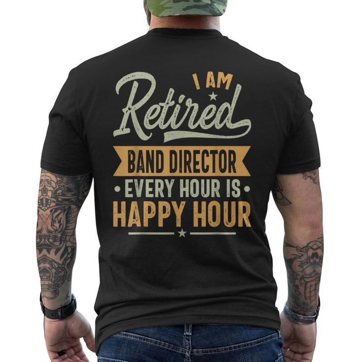 Band Director Retired Men's T-shirt Back Print