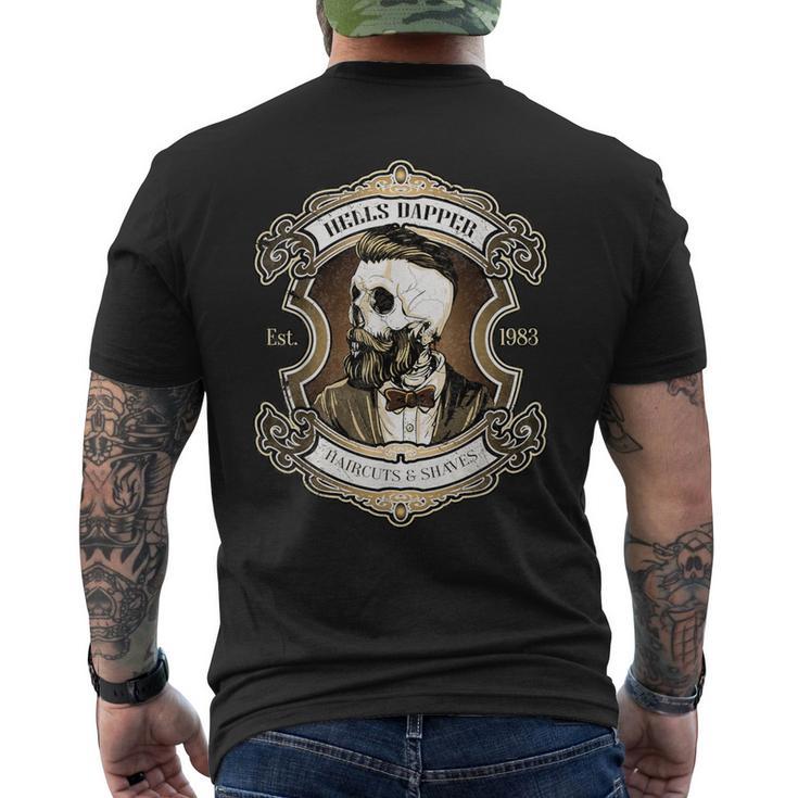 Barber Hells Skull Haircuts Shaves For Hipster Barber Men's T-shirt Back Print