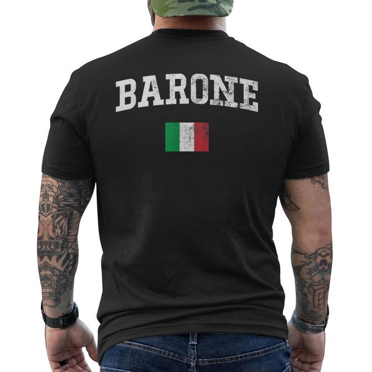 Barone Family Name Personalized Men's T-shirt Back Print