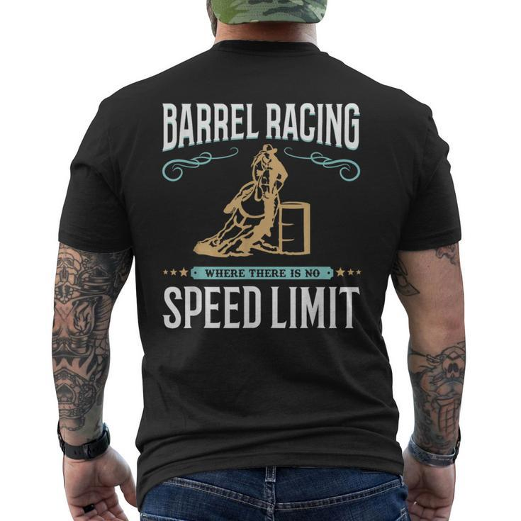 Barrel Racing Where There Is No Speed Limit Racer Men's T-shirt Back Print