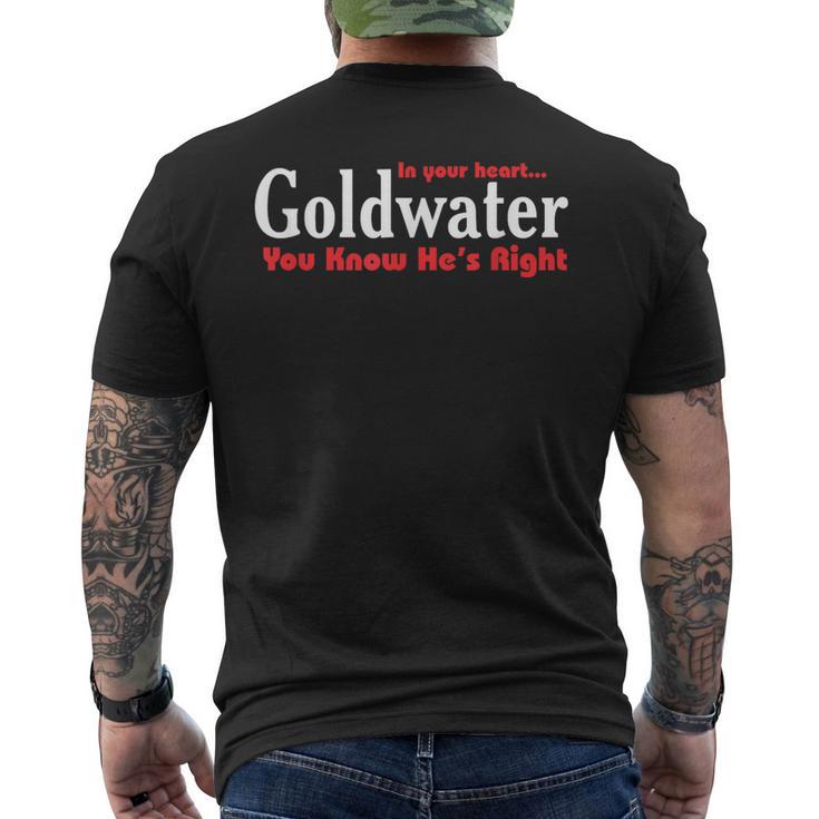 Barry Goldwater 1964 Presidential Campaign Slogan Men's T-shirt Back Print