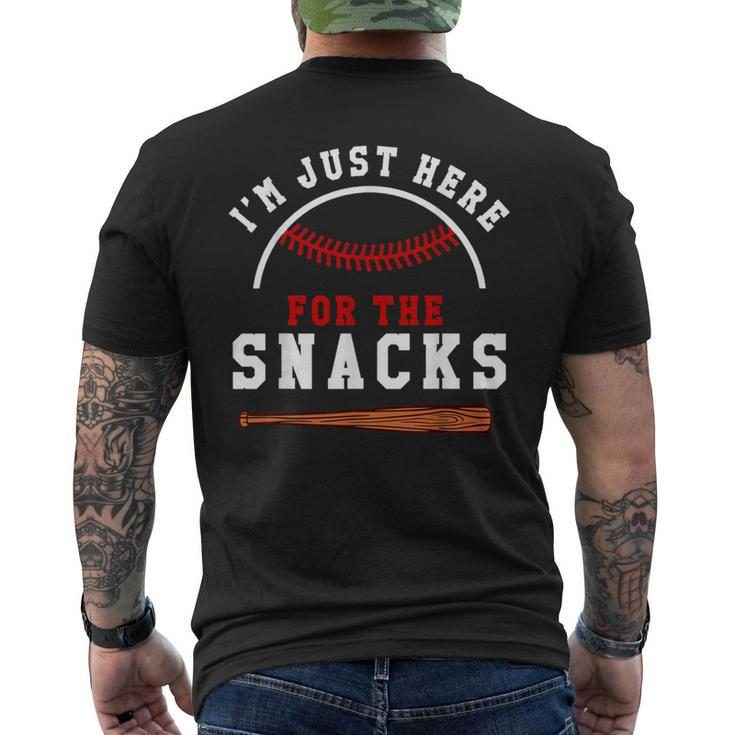 Baseball Lover I'm Just Here For The Snacks Toddler Men's T-shirt Back Print