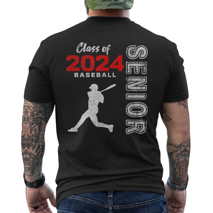 Baseball Player Senior Class Of 2024 Graduation 2024 Men's T-shirt Back Print