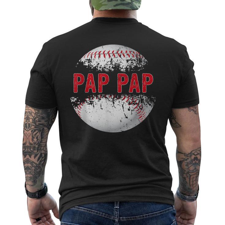 Baseball Softball Lover Ball Pap Pap Father's Day Dad Papa Men's T-shirt Back Print