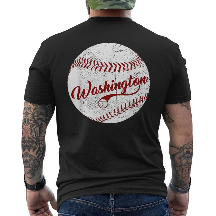 Baseball Washington Dc Team Love Baseball National Pastime Men's T-shirt Back Print