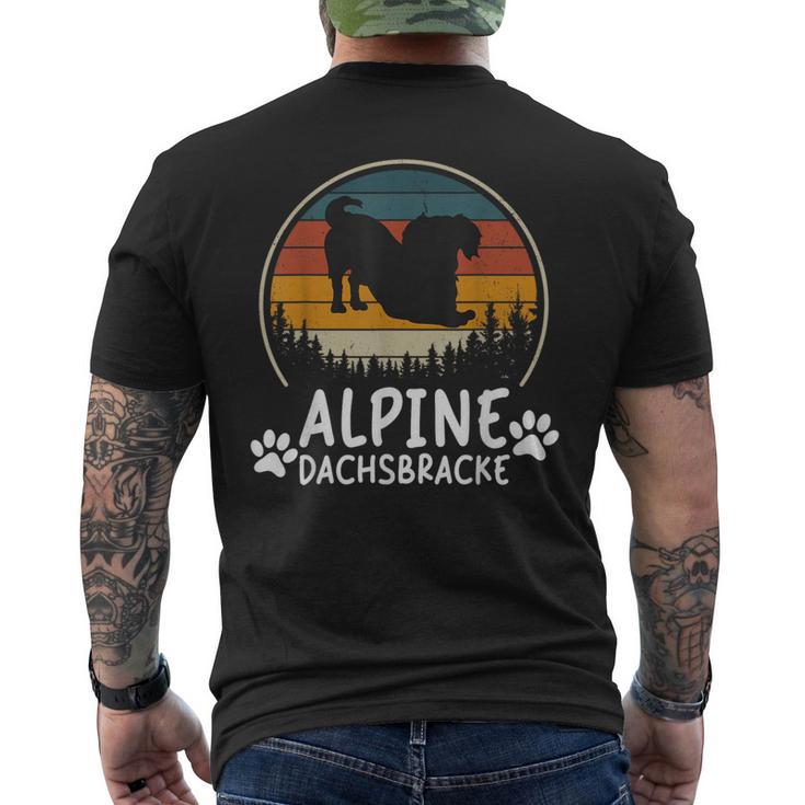 Basset Alpindackel Papa Wieneratertag T-Shirt mit Rückendruck