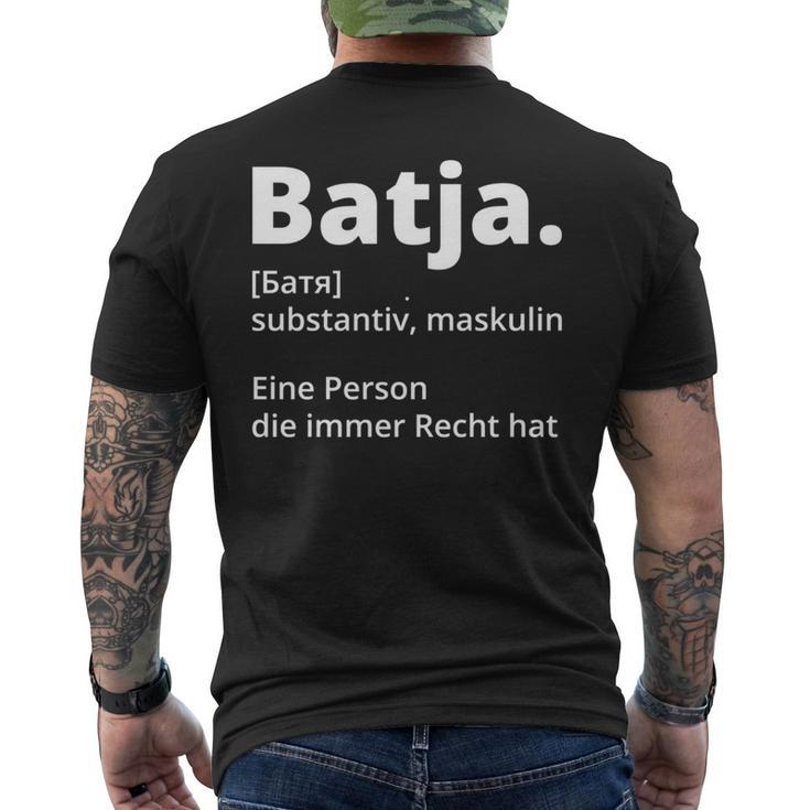 Batja Papaateratertag Russland Russisch Russe T-Shirt mit Rückendruck