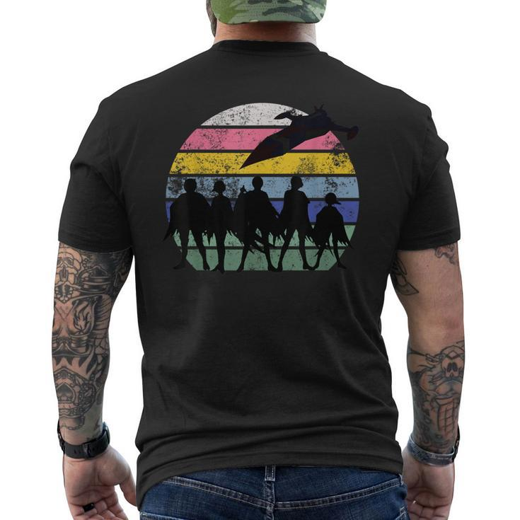 Battle Of The Planets Gatachaman G Force Vintage Sunset Men's T-shirt Back Print