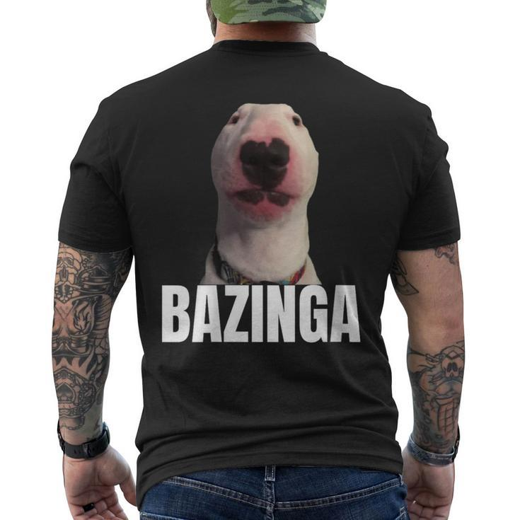 Bazinga Cringe Meme Dog Genz Trendy Nager Slang Men's T-shirt Back Print
