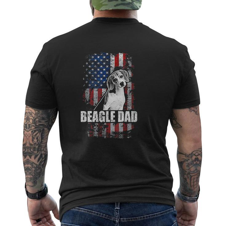 Beagle Dad Mens Back Print T-shirt