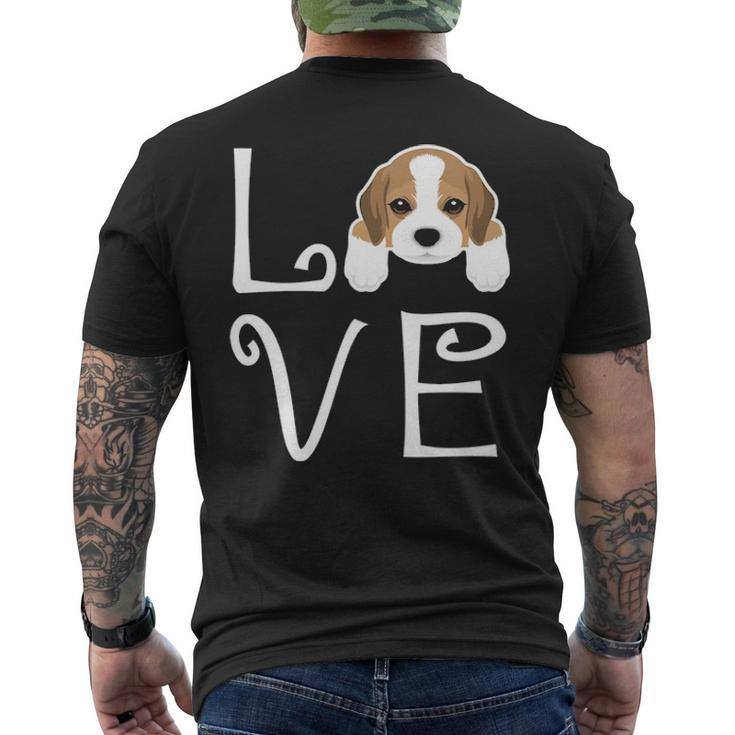 Beagle Love Dog Owner Beagle Puppy Men's T-shirt Back Print