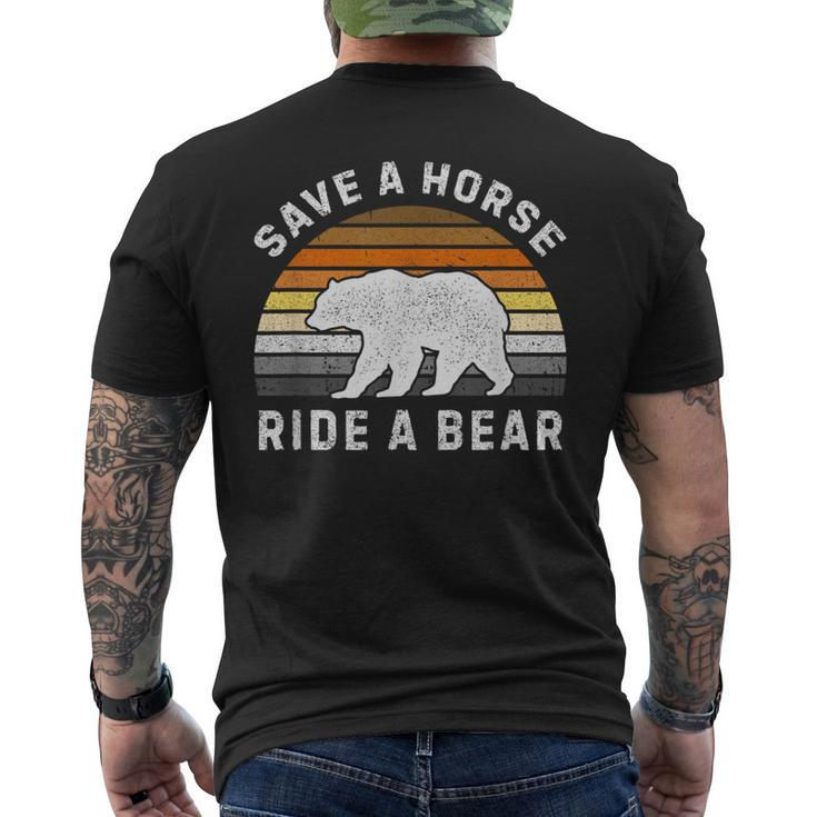Bear Community Bear Flag Gay Bear Pride Men's T-shirt Back Print