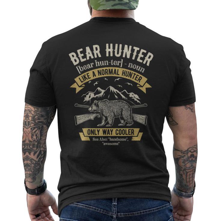 Bear Hunter T Vintage Hunting Hunters Definition Men's T-shirt Back Print