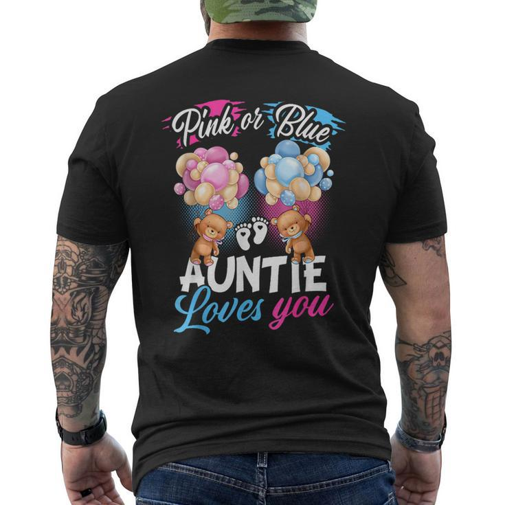 Bears Pink Or Blue Auntie Loves You Gender Reveal Men's T-shirt Back Print
