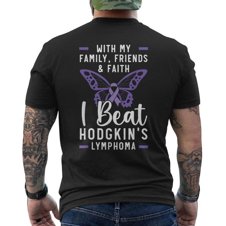 I Beat Hodgkin's Lymphoma Survivor Lymphoma Cancer Men's T-shirt Back Print