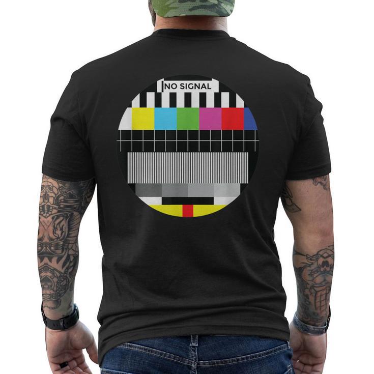 Beautiful No Signal Tv Colorful Test Pattern Classic Men's T-shirt Back Print