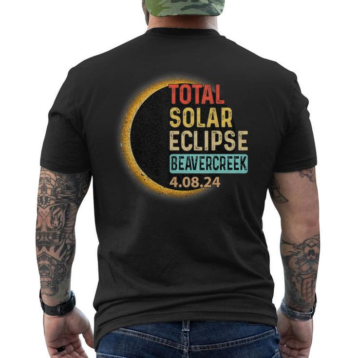 Beavercreek Ohio Oh Total Solar Eclipse Party 2024 Totality Men's T-shirt Back Print