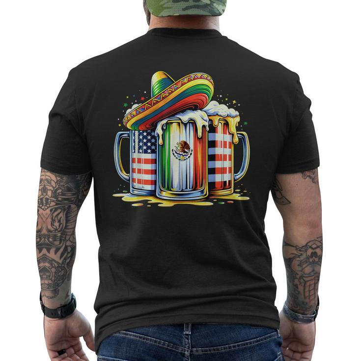 Beer Mexican Usa Flag Cinco De Mayo Drinking Party Women Men's T-shirt Back Print